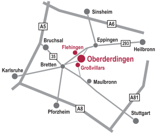 Anfahrt Oberderdingen